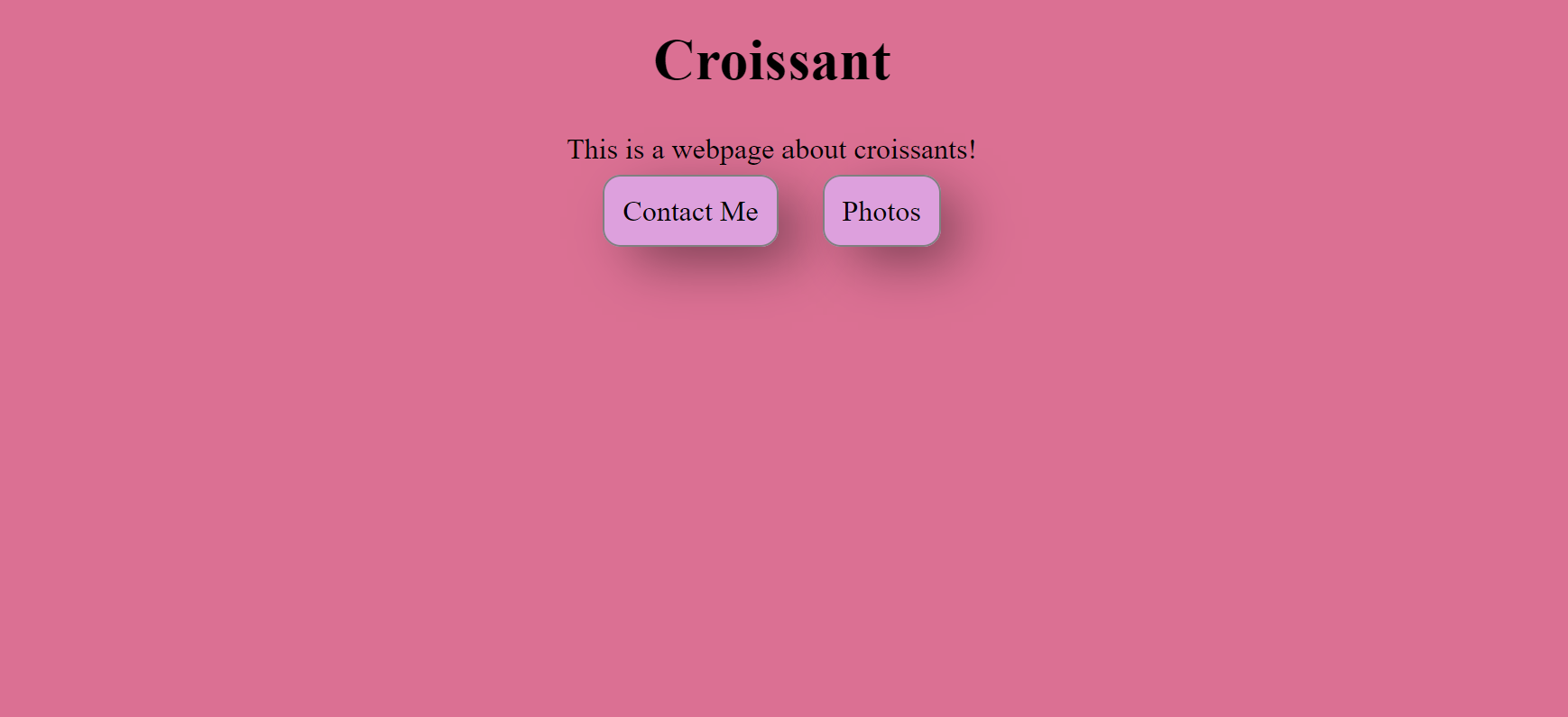 An image of a website about croissants